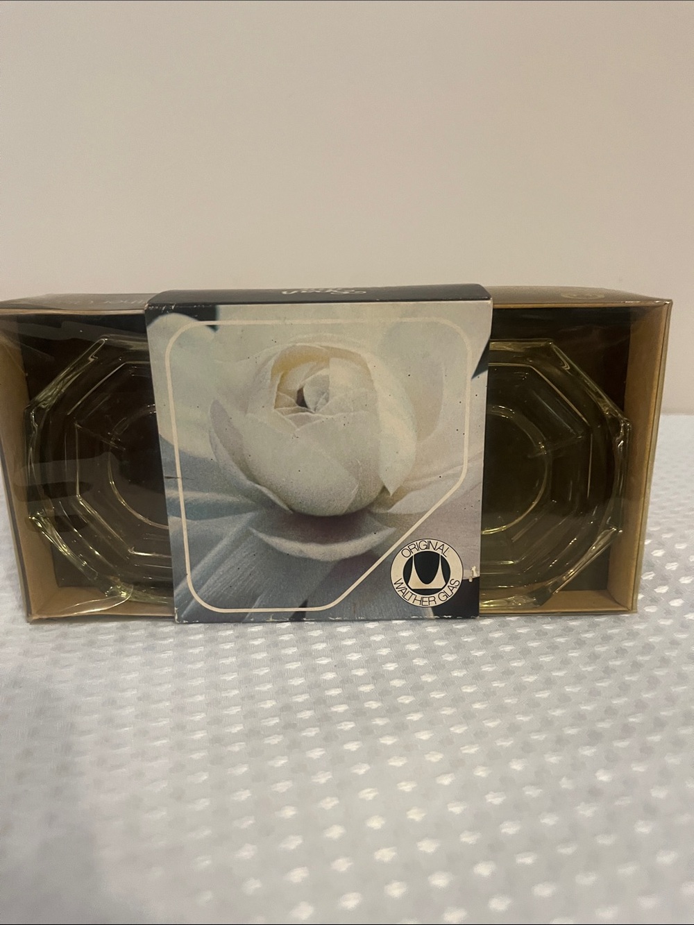 Original Walther Rose Glass Coaster Set of 6 by Walther Glas